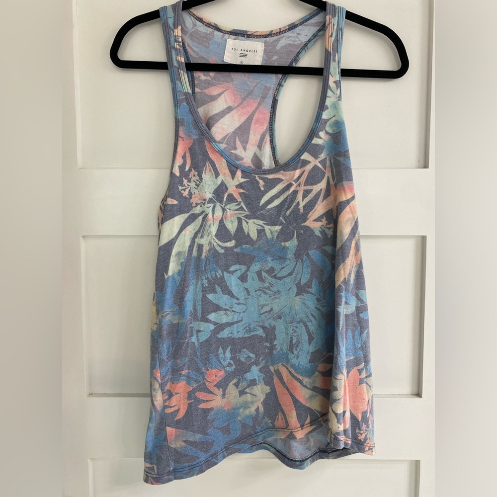 SOL ANGELES Tropical Workout Tank Top Size Small